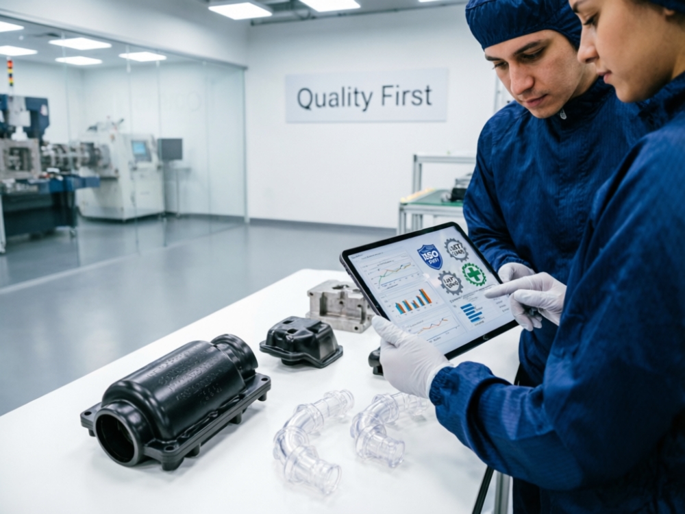 Custom injection molding quality control and certification inspection of plastic parts