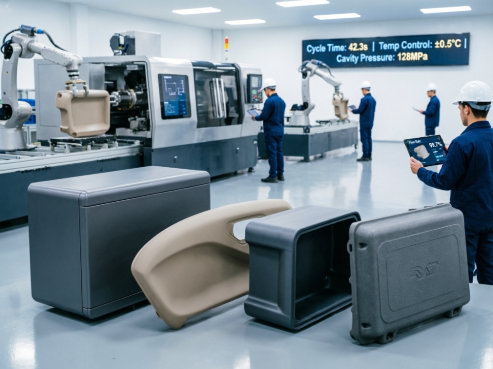 Custom injection molding for industrial equipment and large plastic components