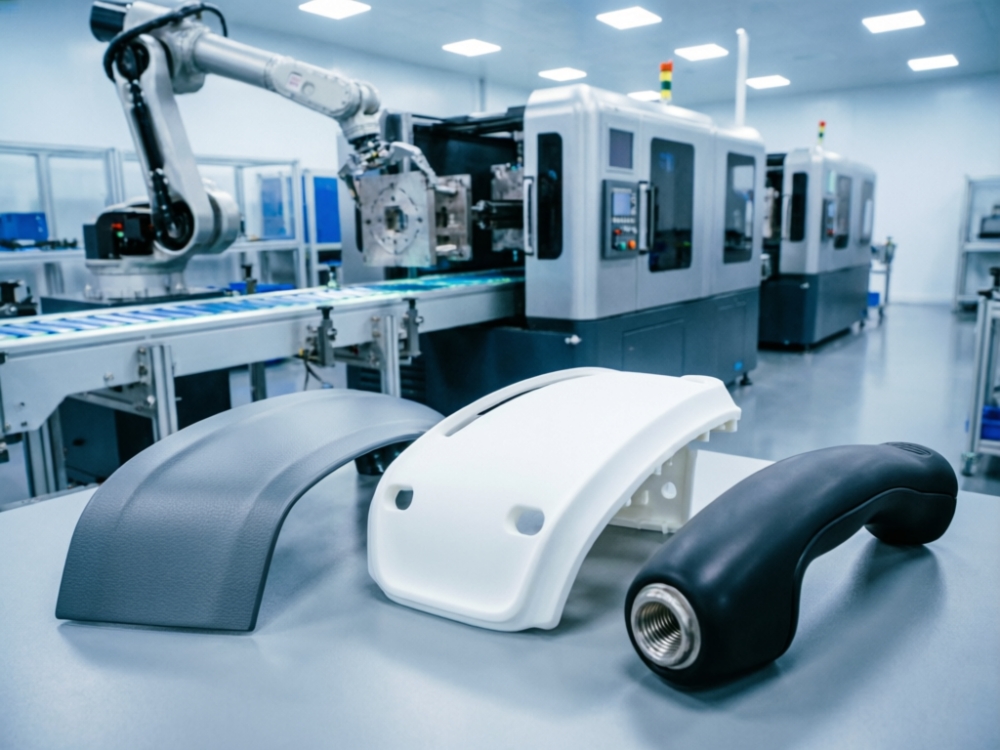 Custom injection molding thin wall, insert molding and overmolding plastic components